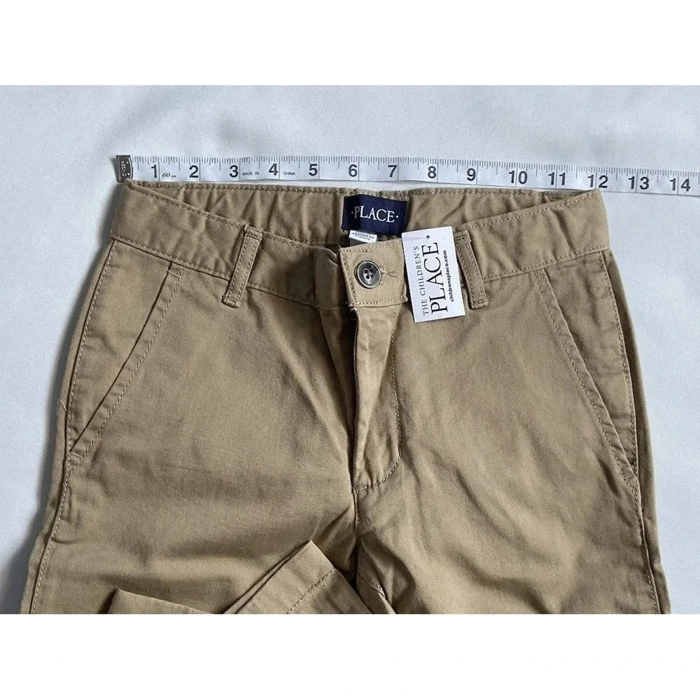 The Children's Place Chino Pants‎ Boys Uniform Khaki adjustable Waist Size 8